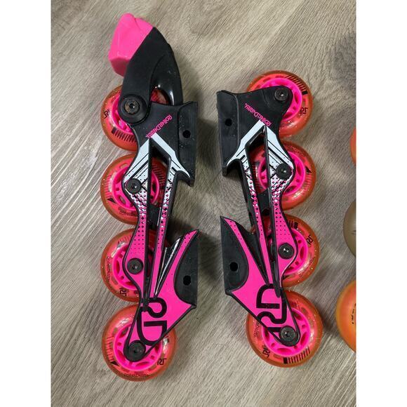 Roller Derby Inline Skate Replacement Wheels Pink Glitter Jelly - Picture 3 of 11